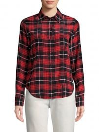 Silk Plaid Shirt at Saks Fifth Avenue